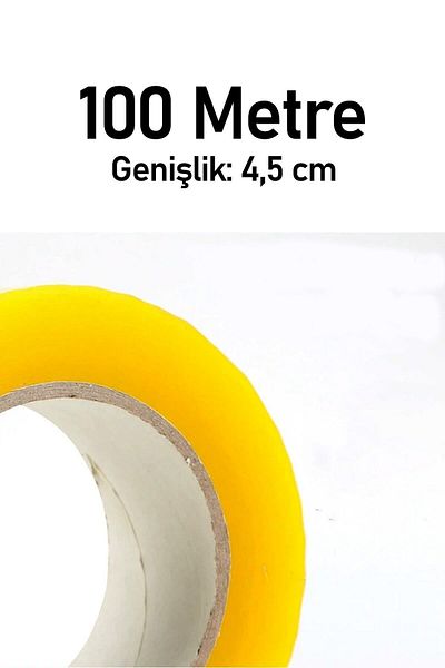 ToXA 12 Pcs 45X100 Clear Acrylic Duct Tape - Real Net, 100 Meter Wrap Strong Unbreakable Tape