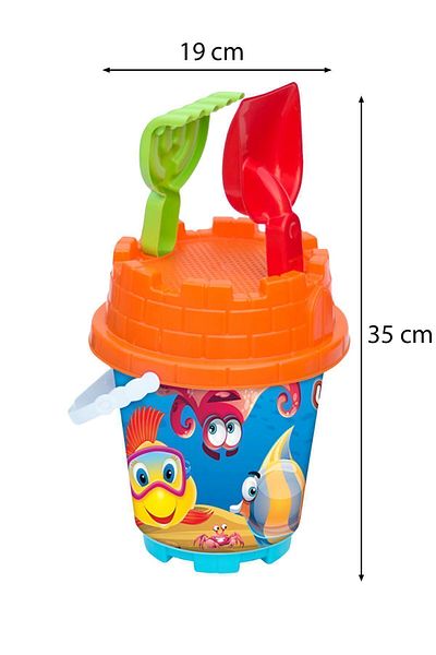 ToXA 6 Piece Girl's Medium Size Beach Sea Sand Bucket Luxury Bucket Set