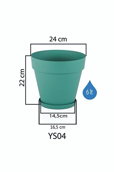 SERİNOVA Yalı Saksı 6lt Kırık Beyaz