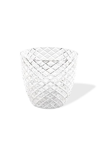 ToXA 5,6 Litre Kesme Orkide Saksısı Kristal Şeffaf Plastik Saksı No4 Ø23x20cm