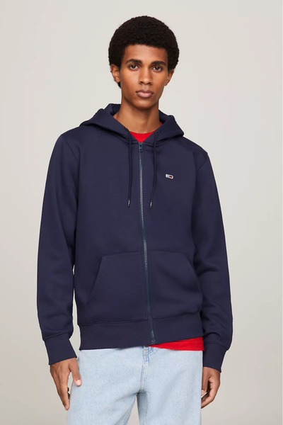 Tommy Hilfiger Pánská mikina TJM REGULAR FLEECE ZIP HOODIE – tmavě modrá