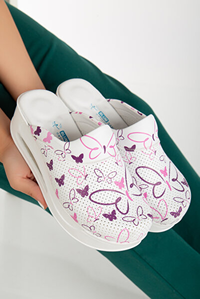 BLUMSABOTERLİK Women's Cool Sole Sabo Orthopedic Hospital, Doctor, Nurse, Veterinary Slippers with Cute Characters