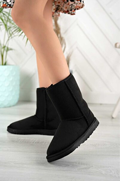 tusemmoda Kadın Içi Tüylü Yeni Sezon Orta Boy Alçak Taban Kışlık Bot