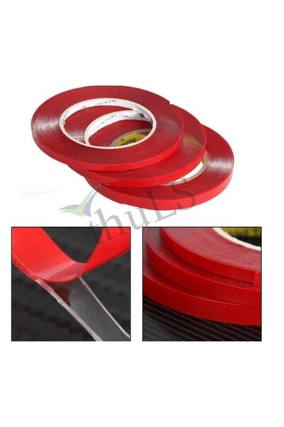 Genel Markalar Çift Taraflı Şeffaf Bant Silikonlu 10mm X 5mt Çift Yönlü Bant ...