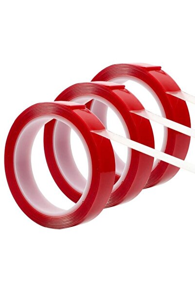 CNK 10mm/5m Silikonlu Çift Taraflı Şeffaf Bant Süper Güçlü Montaj Bandı Vhb Bant