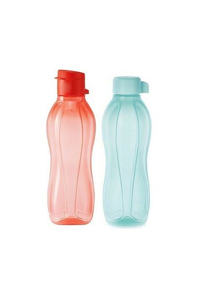 Tupperware زجاجة إيكو 500 مل 2 عبوة (فيروزي + مرجاني)