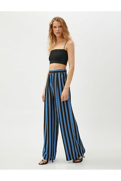 Koton Palazzo-Hose mit Taschen und seitlichem Reißverschluss