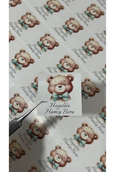 arl etiket tasarım dijital baskı merkezi Bebek Çikolata Etiketi 3,5x3,5 Cm 88...