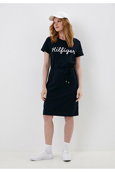 Tommy Hilfiger ROPE PUFF PRINT KNEE - Jersey dress