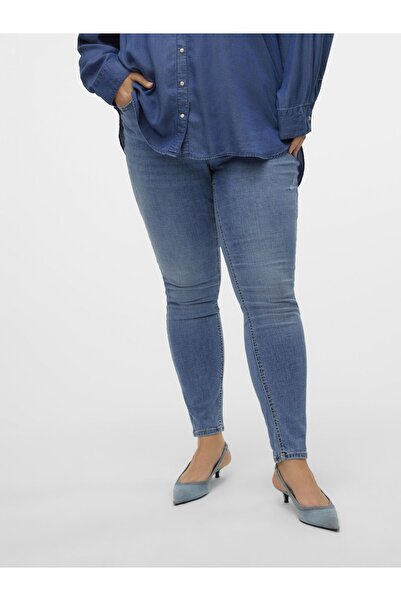 Veromoda Curve Skinny-Jeans VMCFLASH Skinny-Fit-Jeans mit mittelhohem Bund