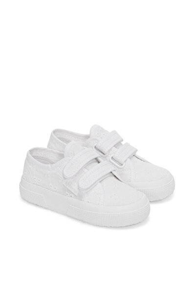 Superga 2750 Kids Straps Flower Sangallo Kız Çocuk Beyaz Bileksiz Sneaker
