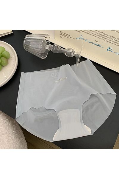 TECHNO 8Q Slip gri ultra subțire, fără sudură, din mătase de gheață, micro transparentă, tăiată cu laser, fără urme