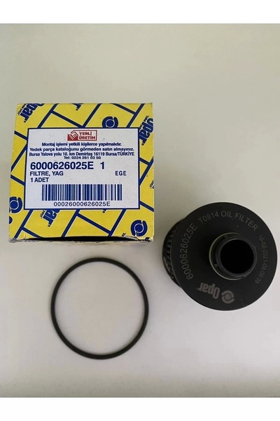 Genel Markalar 1.3 EURO 6 EGEA, DOBLO, FİORİNO YAĞ FİLTRESİ - OEM NO: 6000626025e