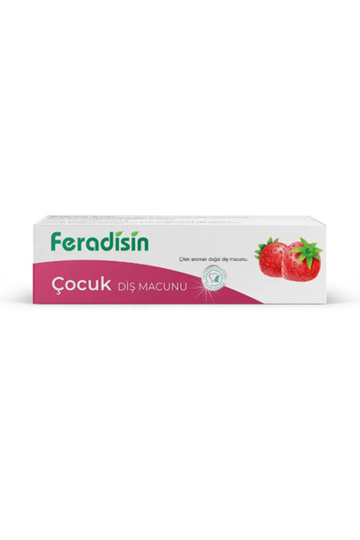 DOĞAL ŞİFA MARKET Natural Children's Toothpaste - Feradicin Strawberry Extract