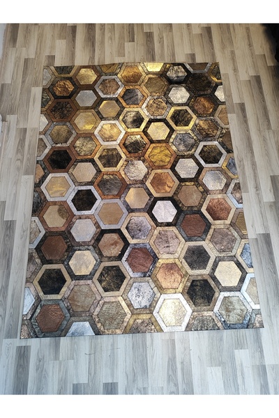 KuzeyCarpet Dana derisi varaklı halı