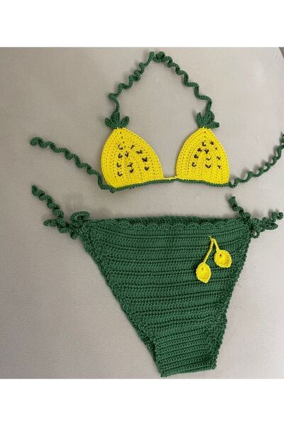 AYDECO Kız Bebek Ananas Bebek Örgü Bikini