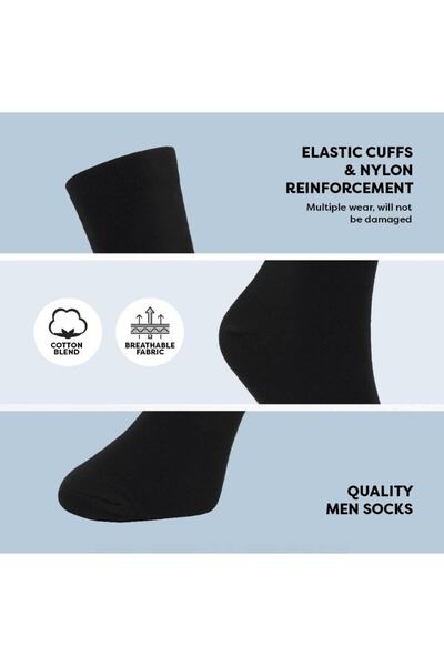 FORMO Висококачествени мъжки памучни чорапи до глезена - пакет от 10 премиум пакета, меки, дишащи и издръжливи