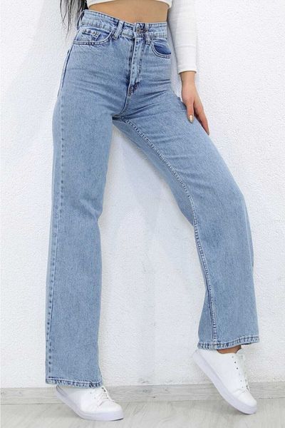 BEHİYE KAYA High Waist Plazo Fabric Trousers