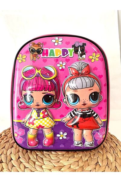 Askıcı 5d Embossed Suede Baby Kindergarten and Daily Use Nursery Bag - Hanger Lol