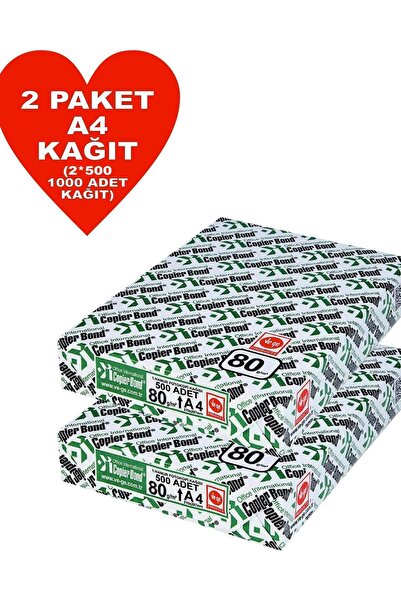 Copier bond (Ve-Ge) A4 80Gr Fotokopi Kağıdı 1000 Adet Kağıt (2Pk*500 Kağıt)