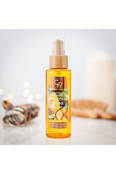 Golden Rose SMOOTH &SHINE HAIR CARE OIL WITH ORANIC ARGAN OIL &AVOCADO OIL