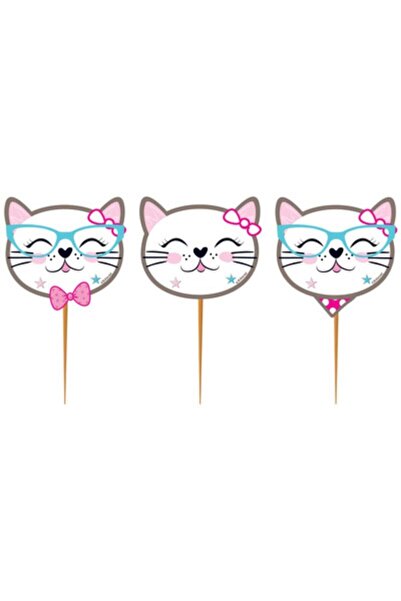 parti sürprizi Kittens Theme Toothpicks 10 Pieces