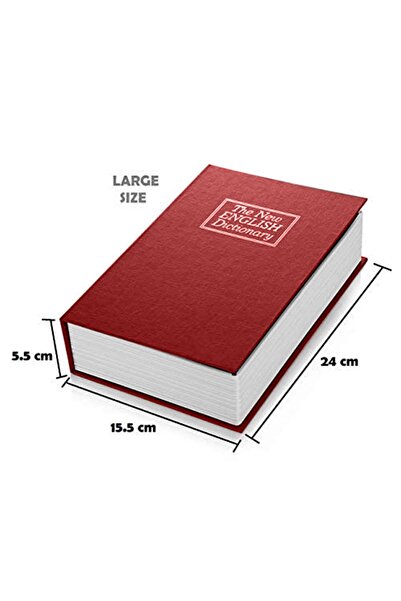 MJ TOYS Kitap Şeklinde Büyük Boy Gizli Güvenlik Kitap Görünümlü Hazine Güvenl...