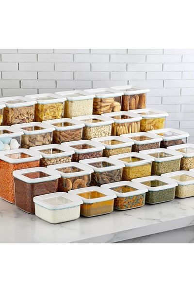 VİP AHMET 30 Pieces Full Set Acrylic Storage Container 6 Pieces Set of 5