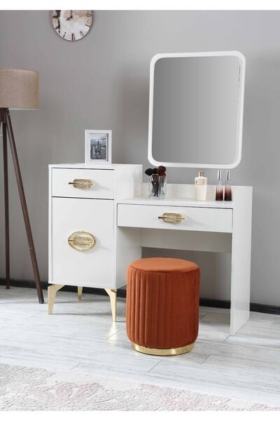 Sare Home Zenna Puf Altın Turuncu (GOLD ORANGE)