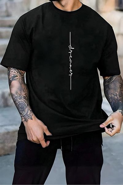 Oksit Ανδρικό μπλουζάκι Reamer Vertical Front Printed Crew Neck