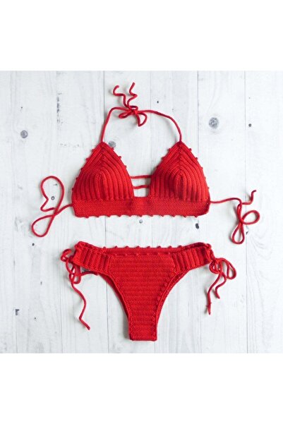 MAJOR ÇANTA VE AYAKKABI Major Tığ Örgü Bikini Takım