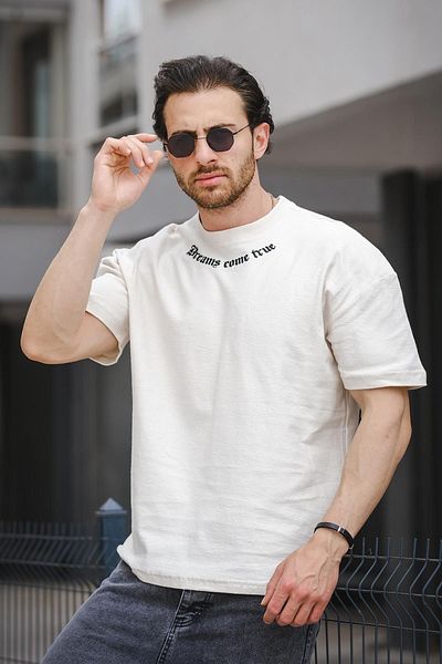 Oksit Ανδρικό μπλουζάκι Trc 2783 Printed Crew Neck Oversize