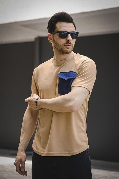 Oksit Ανδρικό μπλουζάκι τζιν τσέπης Bastien Flap