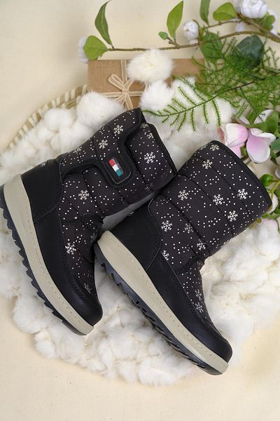 Oksit Dulcie Velcro Thermal Unisex Παιδικές μπότες χιονιού με γούνα στο εσωτερικό