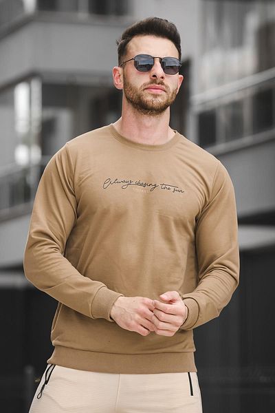 Oksit Ανδρικό φούτερ Friends Printed Slim Fit Lycra Crew Neck