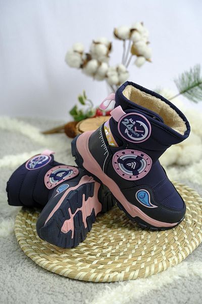 Oksit Unisex παιδικά μποτάκια χιονιού με έμβλημα Seltem και γούνα στο εσωτερικό