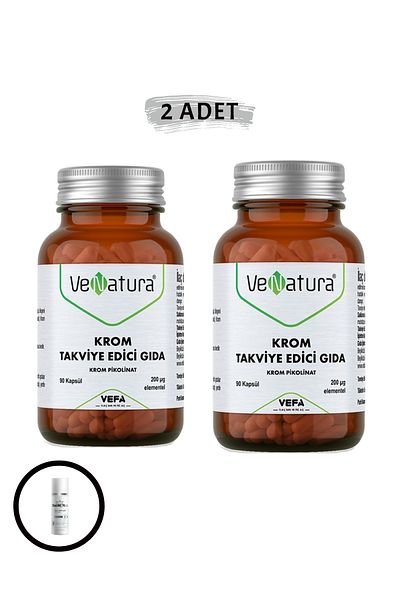 VeNatura 90 Capsules Chrome Food Supplement - 2 Pieces 1x100ml Facial Cleansing Gel /set1200-