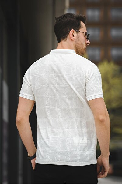 Oksit Dariel Πλεκτό Ζακάρ Ανδρικό Tshirt με μοτίβο Polo Λαιμόκοψη