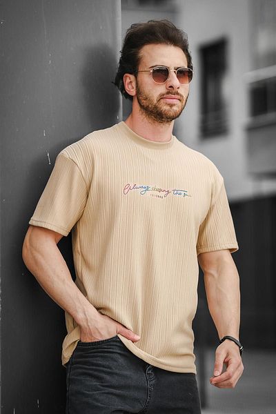 Oksit Ανδρικό μπλουζάκι Trc 2788 Printed Crew Neck Oversize