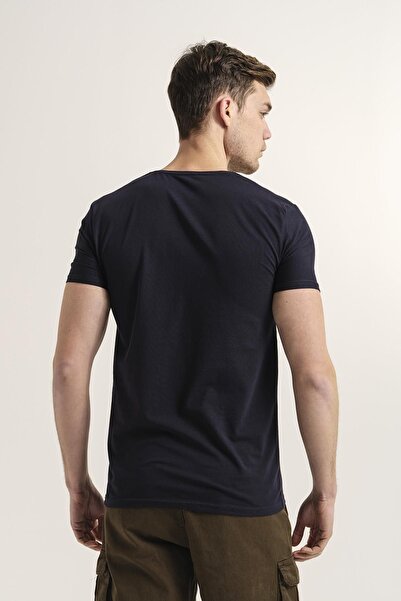 Oksit Ανδρικό μπλουζάκι Riley V-Neck Slim Fit Basic