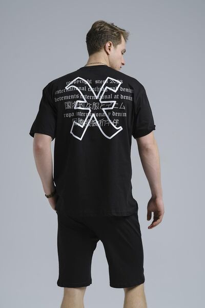 Oksit Guido Chiness Шорти з принтом спереду і ззаду, комплект з футболкою для чоловіків