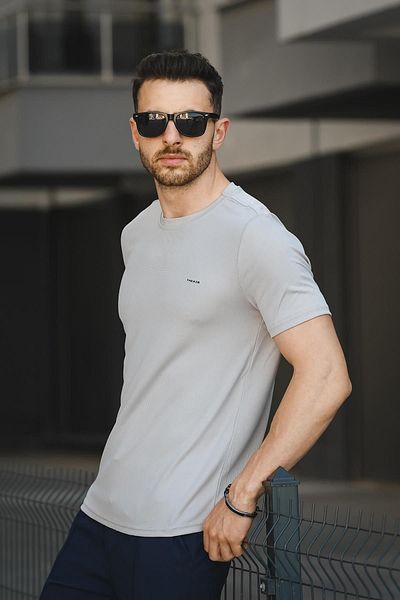 Oksit Ανδρικό μπλουζάκι Thea3b Jacquard Fabric Slim Fit Lycra Basic