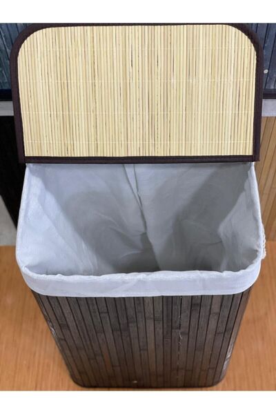 Sever Kahverengi Bambu Kirli Çamaşır Sepeti Dikdörtgen Fmapr33257 50 L Hasır 50 x 70