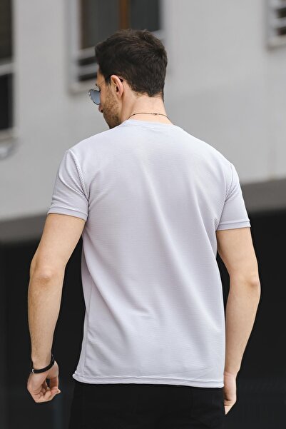 Oksit Caster Ottoman Kumaş Basic Slim Fit Likralı Erkek Tshirt