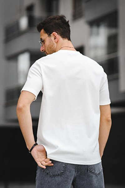 Oksit Чоловіча футболка з лайкри з принтом з комфортним вирізом на шиї з екіпажем