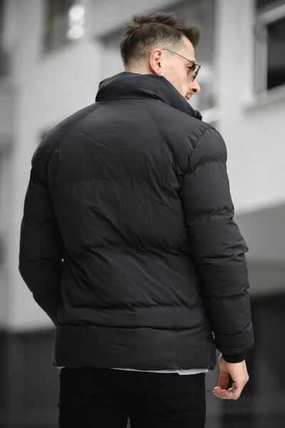 Oksit Fustă Mattia cu detaliu din piele și haină pentru bărbați din lână rezistentă la apă