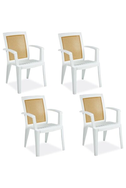 Papatya Sapphire 4 Adet Balkon Veranda Teras Bahçe Dış Mekan Sandalye Koltuk ...