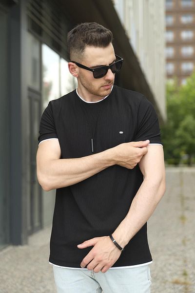 Oksit Λεπτομερές ανδρικό μπλουζάκι Koben Piece Fabric Slim Fit