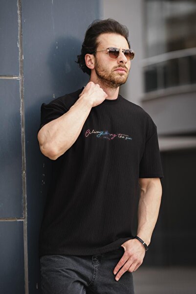 Oksit Trc 2788 Надрукований велосипедний комір Oversize чоловічий футболка