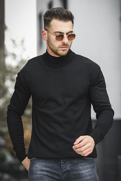 Oksit Ανδρικό πουλόβερ Seka 815 Cotton Slim Fit Half Fisherman